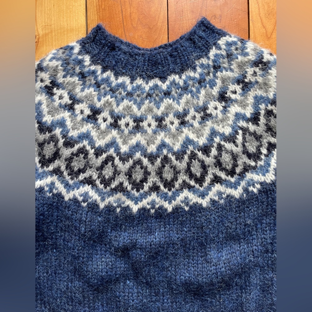 Icewear Edda Sweater Lopapeysa style Blue - Picture 3 of 8